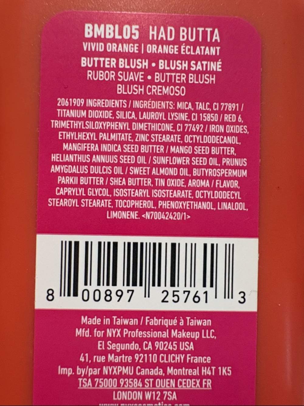 NYX Buttermelt Blush - Bright Coral - Picture 3 of 7